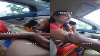 Tamil village sex aunty pussy fingering in car