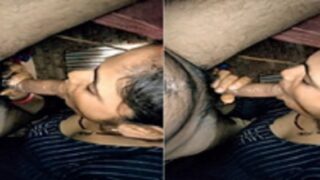Wife sucking husband dick till cumminng sex MMS