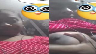 Big boobs bouncing after bra lifted by hot girl