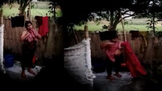 Bengali village bhabhi nude bath recorded by devar