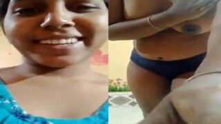 Tamil wife undressing on sexy video call with boyfriend