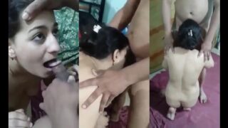 Muslim randi wife sucks maulvi cock fully naked at home