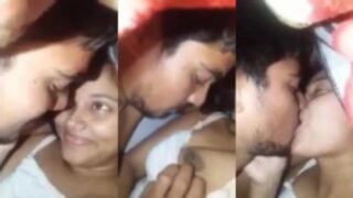 Mirzapur muslim girl boobs pressed in bra while kissing