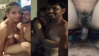Cute Desi newly married couple fucking homemade